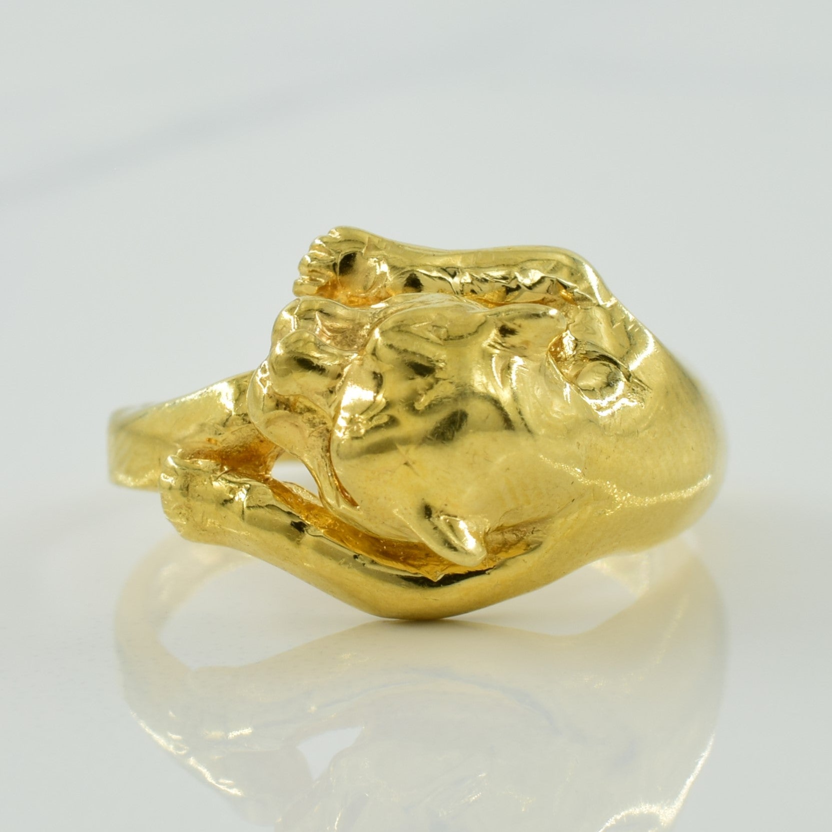 14k Yellow Gold Panther Ring | SZ 7 |