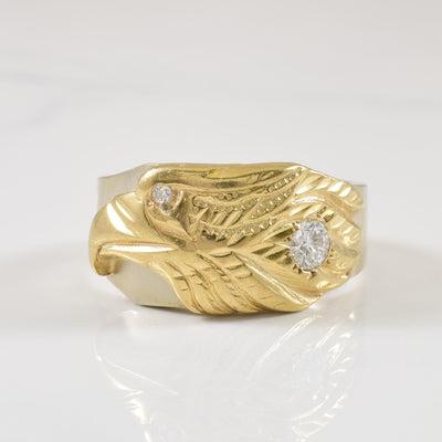 Dual Diamond Falcon Ring | 0.26ctw | SZ 10 |