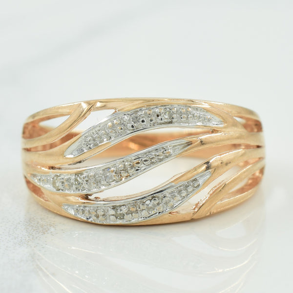 Rose Gold Diamond Ring | 0.02ctw | SZ 6.5 |