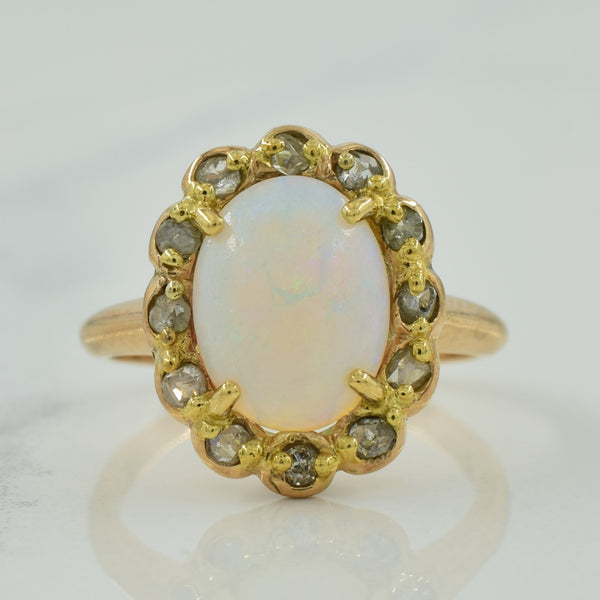 Opal & Diamond Cocktail Ring | 1.45ct, 0.20ctw | SZ 4.25 |