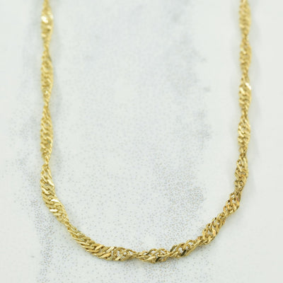 10k Yellow Gold Singapore Chain | 16