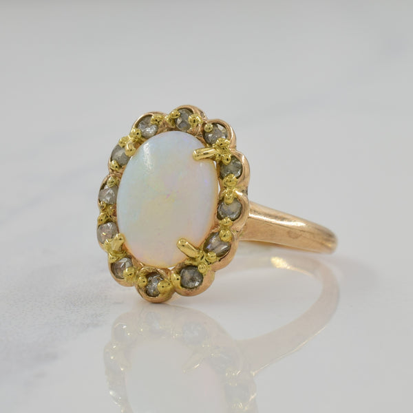 Opal & Diamond Cocktail Ring | 1.45ct, 0.20ctw | SZ 4.25 |