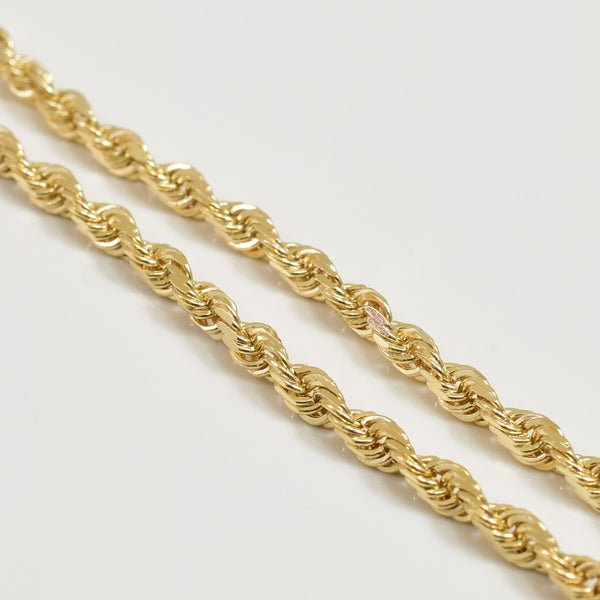 10k Yellow Gold Rope Chain | 30