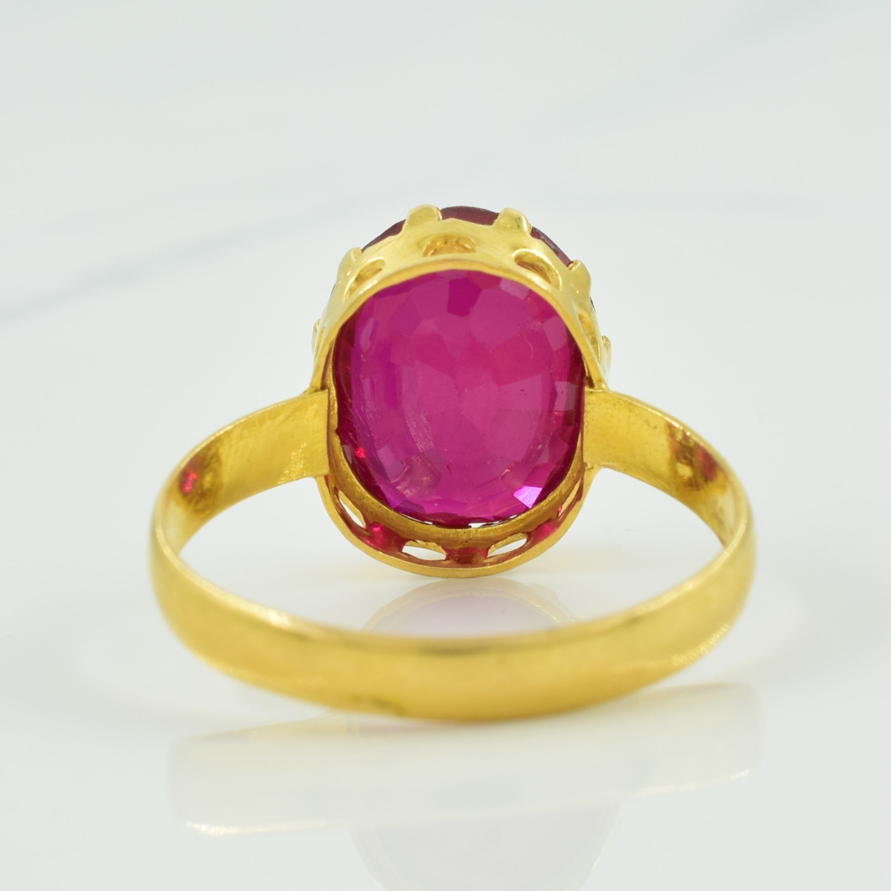 Synthetic Ruby Ring | 6.00ct | SZ 7.25 |