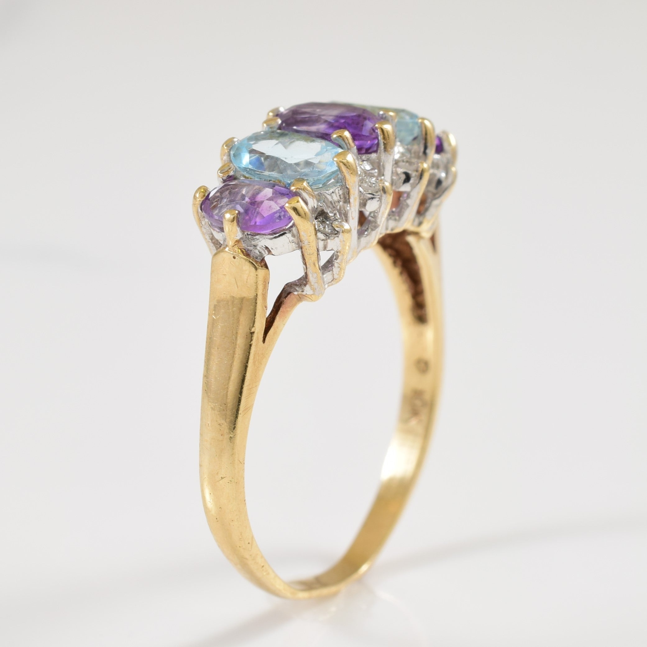 Multi Gemstone & Diamond Ring | 1.60ctw, 0.04ctw | SZ 8.5 |