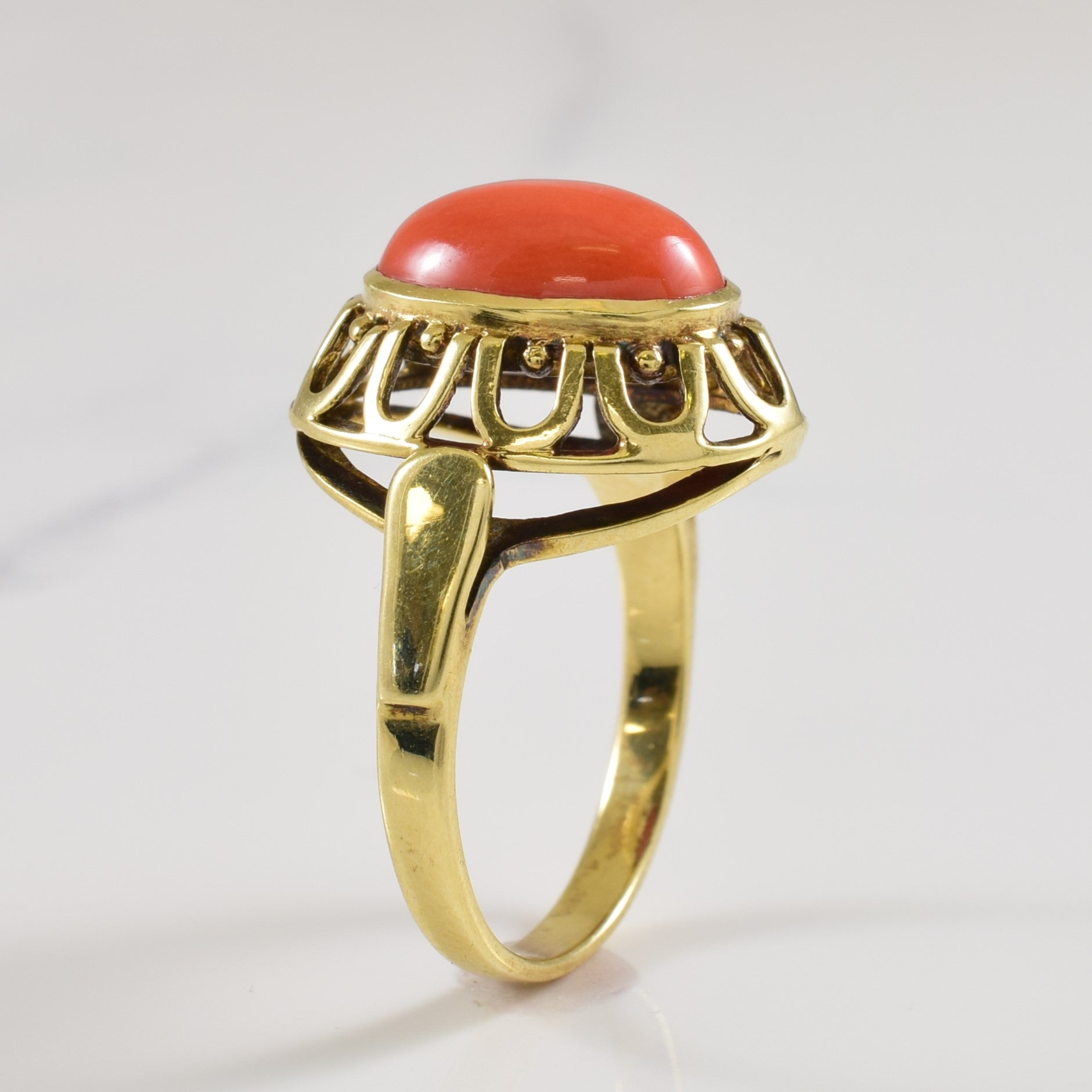 Coral Cocktail Ring | 3.00ct | SZ 6.5 |