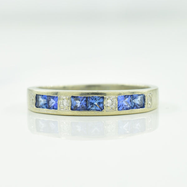 Channel Set Sapphire & Diamond Ring | 0.36ctw, 0.04ctw | SZ 5.25 |