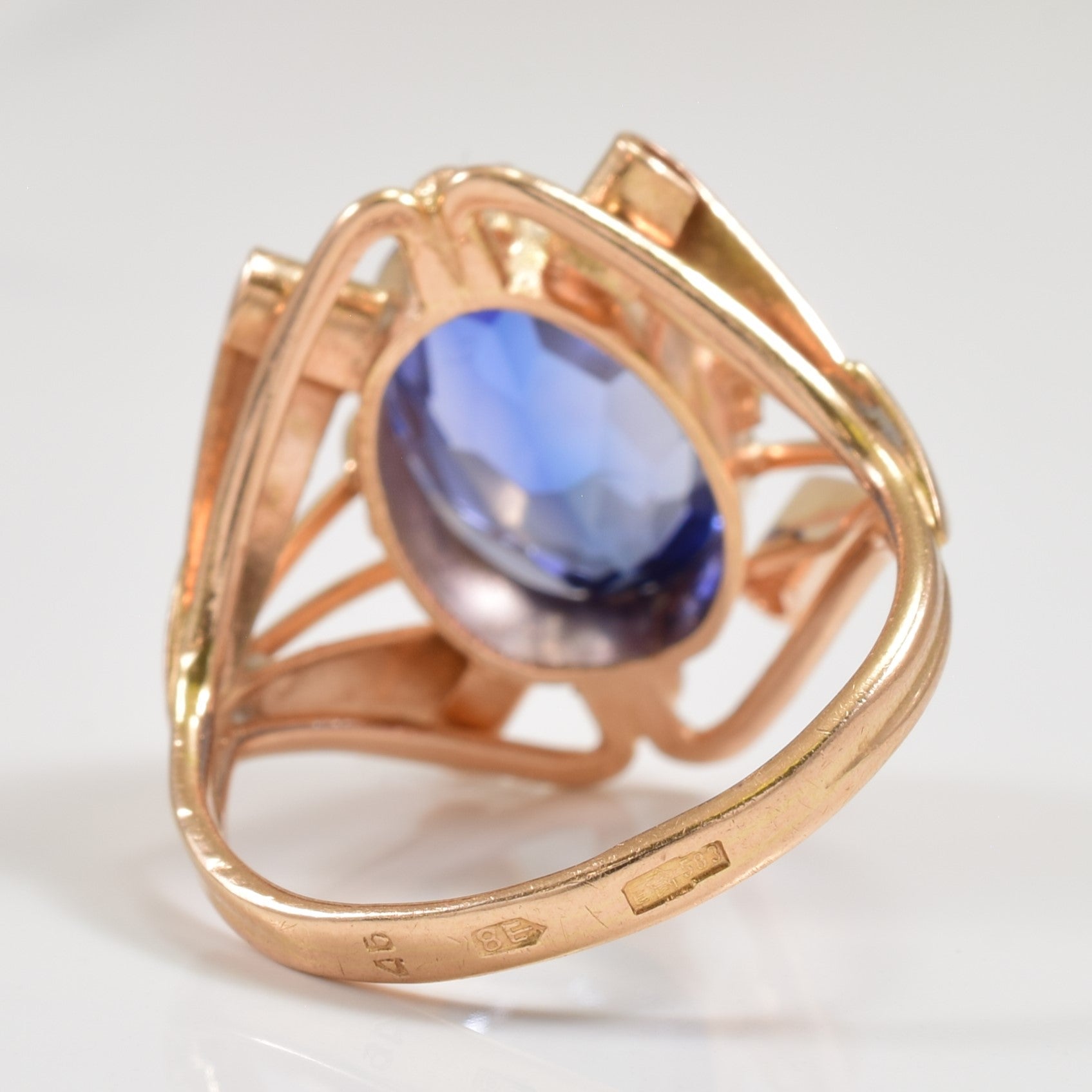 Synthetic Blue Sapphire Ring | 8.00ct | SZ 7.5 |