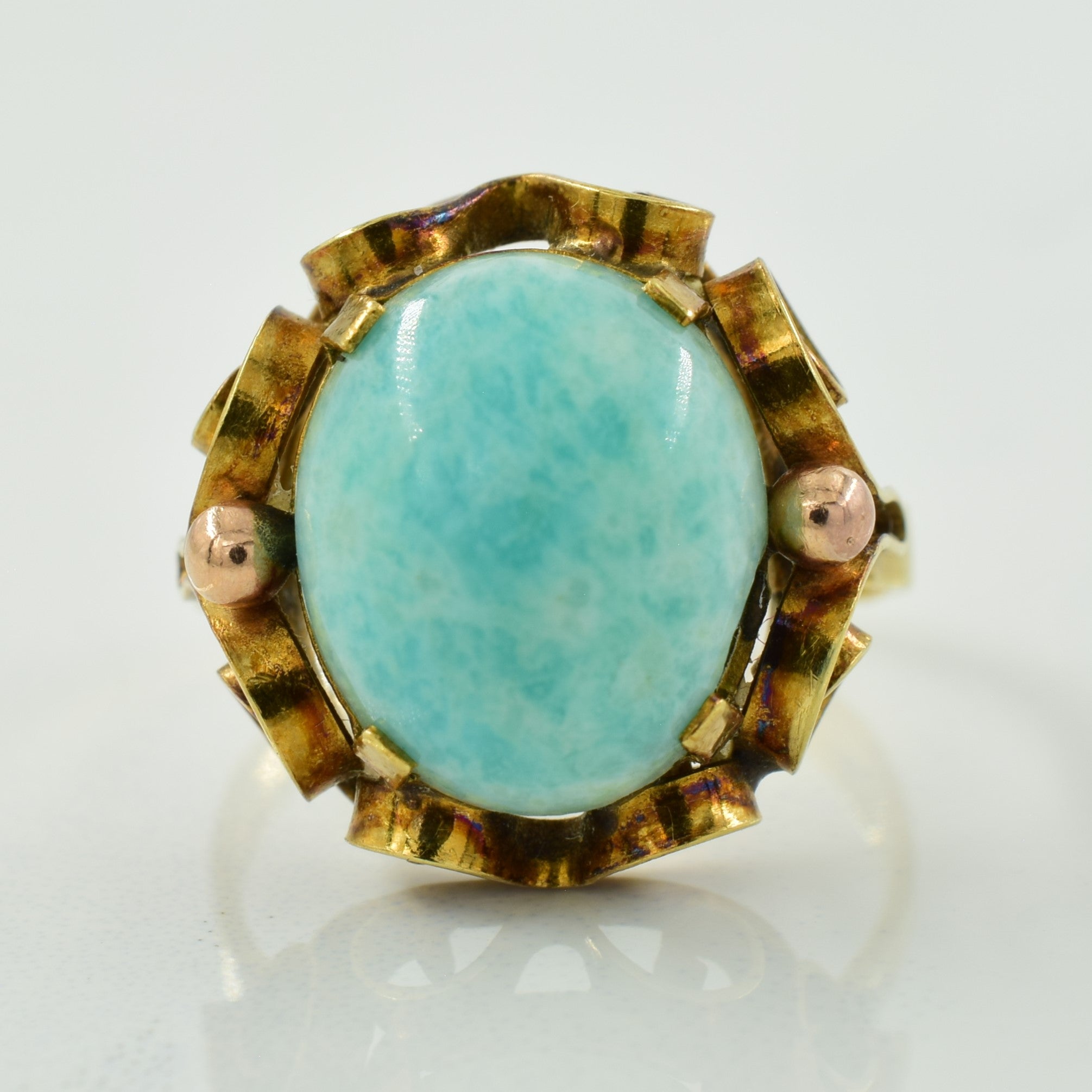 Amazonite Cocktail Ring | 4.70ct | SZ 5.25 |