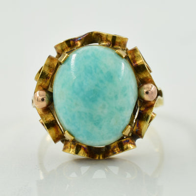 Amazonite Cocktail Ring | 4.70ct | SZ 5.25 |