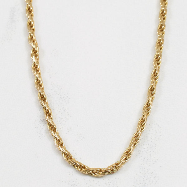 14k Yellow Gold Rope Chain | 32.50
