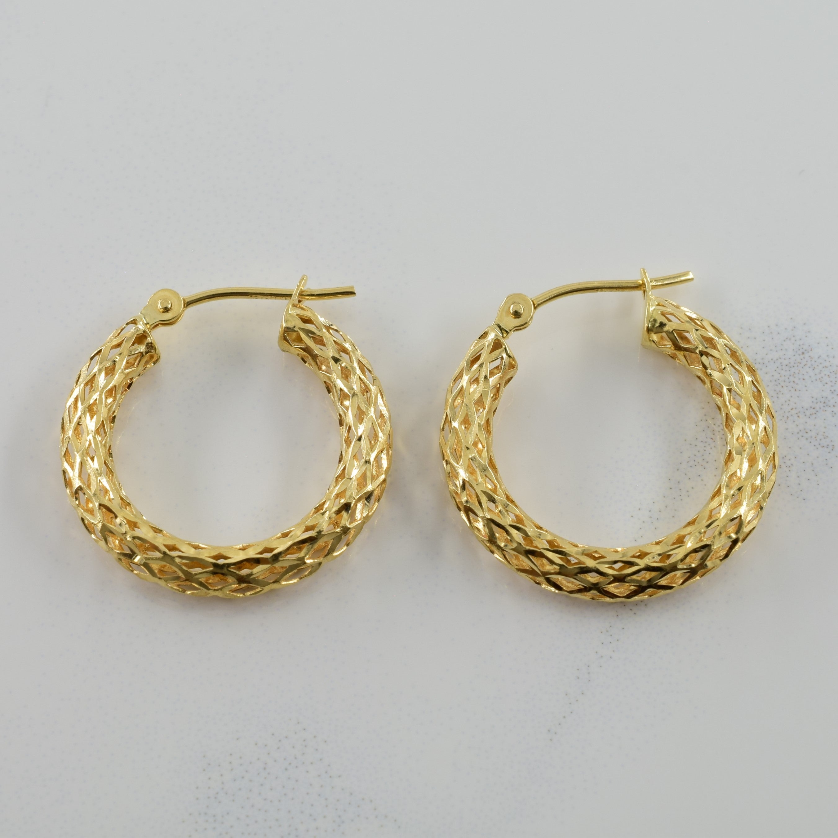 14k Yellow Gold Hoop Earrings |