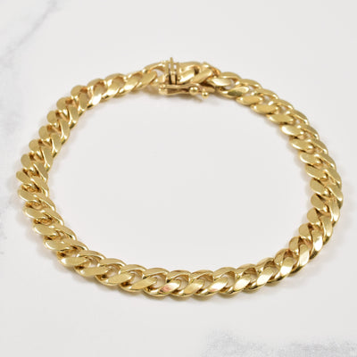 10k Yellow Gold Cuban Link Bracelet | 8.5