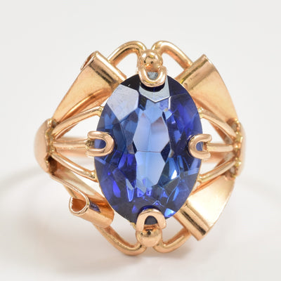 Synthetic Blue Sapphire Ring | 8.00ct | SZ 7.5 |
