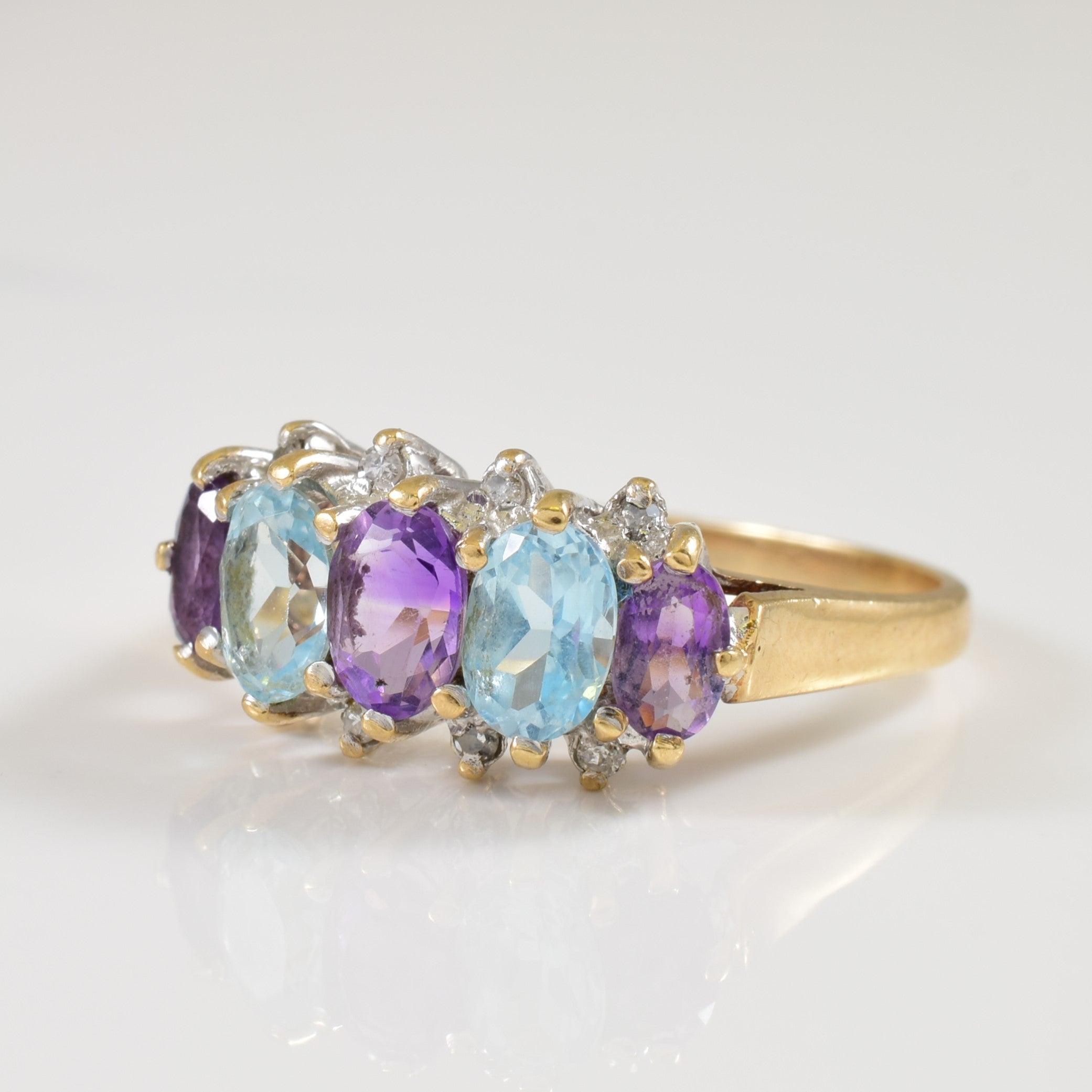 Multi Gemstone & Diamond Ring | 1.60ctw, 0.04ctw | SZ 8.5 |