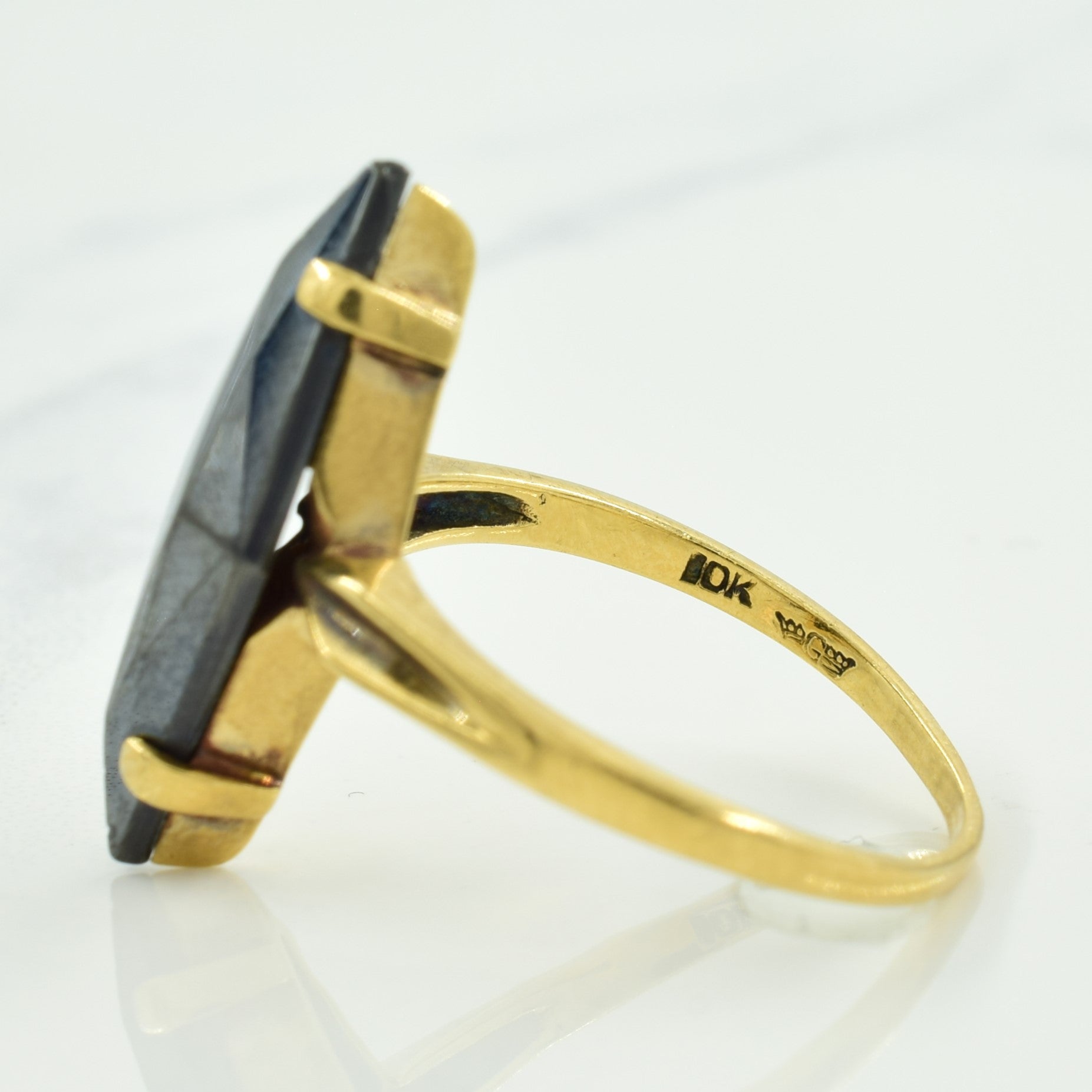 Bague en hématite | 5,00 ct | Taille 6,25 | 