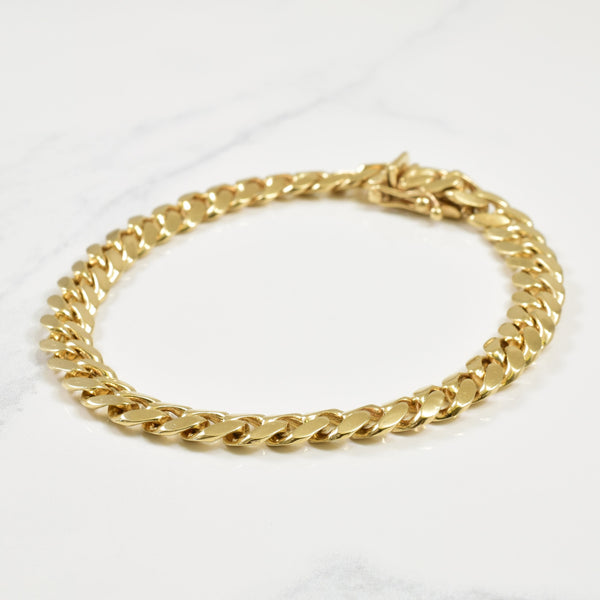 10k Yellow Gold Cuban Link Bracelet | 8.5