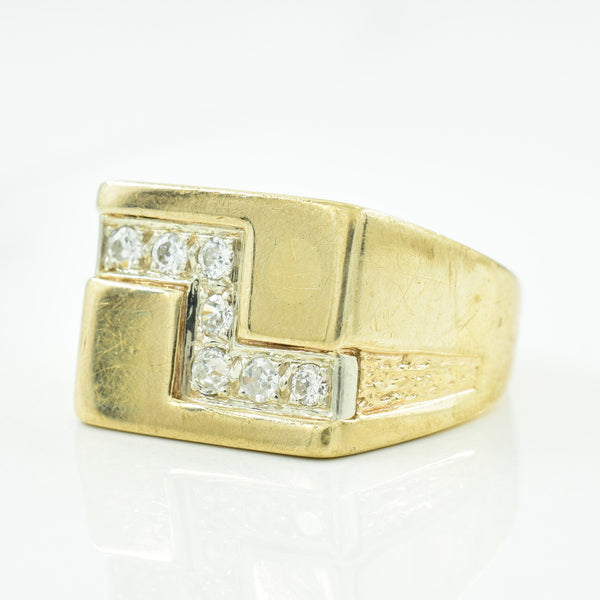 Pave Set Diamond Ring | 0.21ctw | SZ 7.75 |