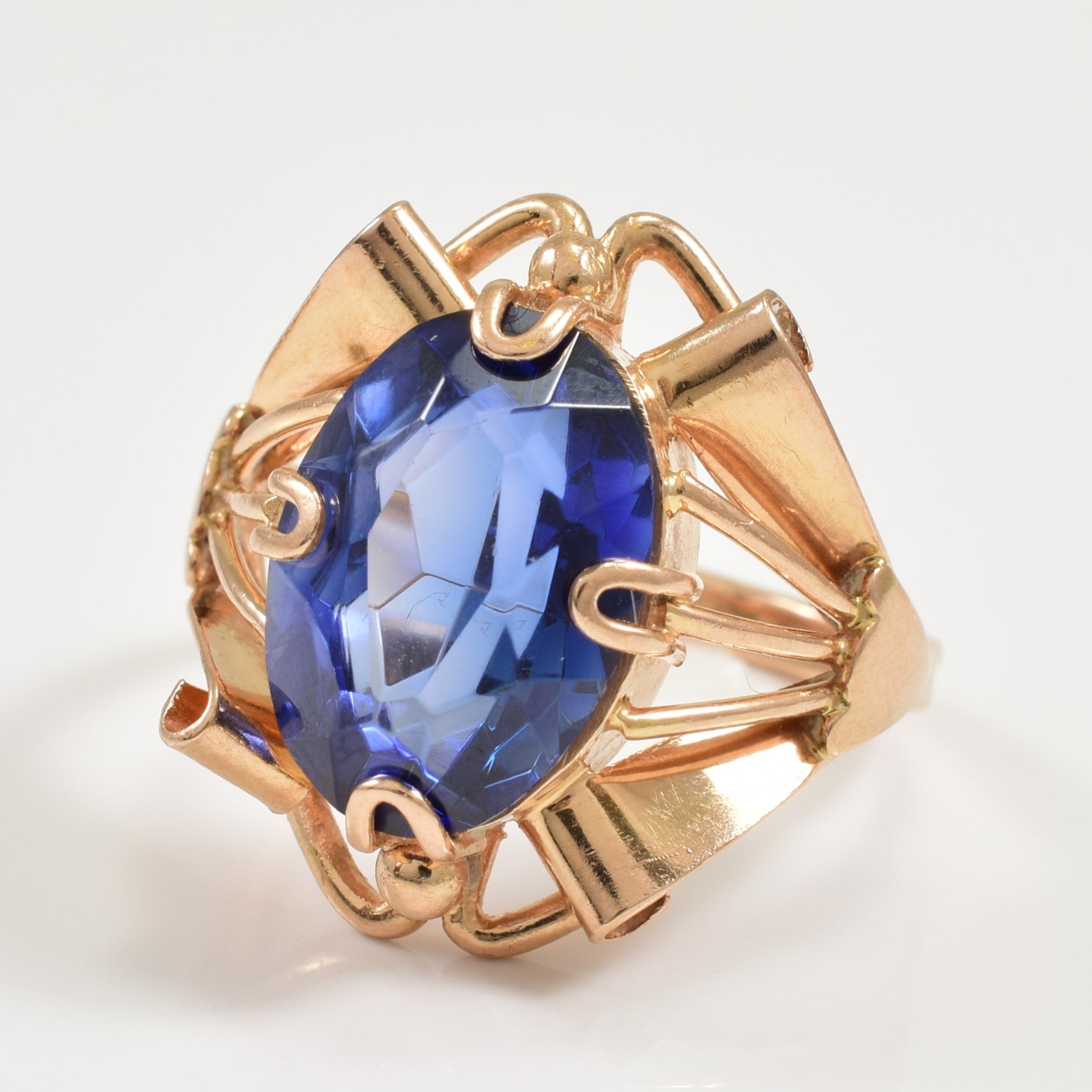 Synthetic Blue Sapphire Ring | 8.00ct | SZ 7.5 |