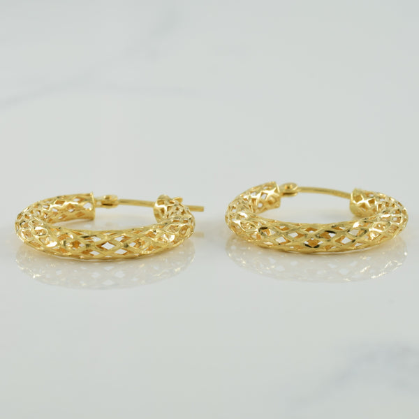 14k Yellow Gold Hoop Earrings |