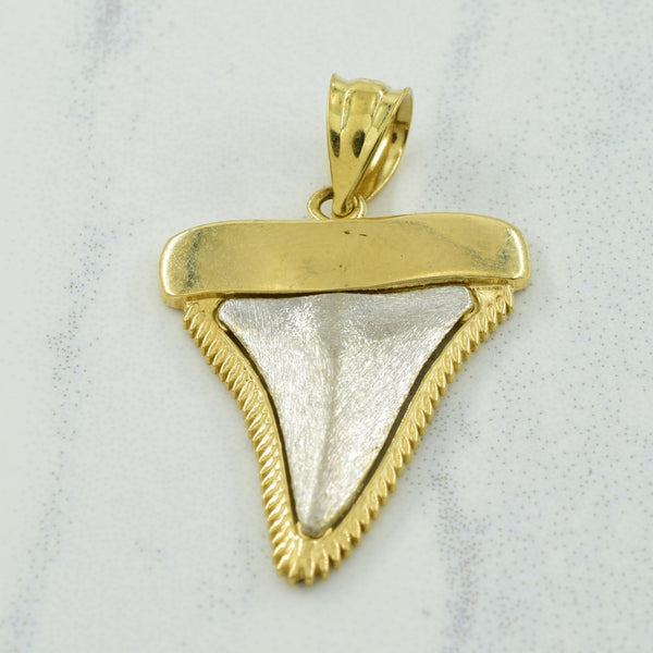 10k Two Tone Gold Tooth Pendant |