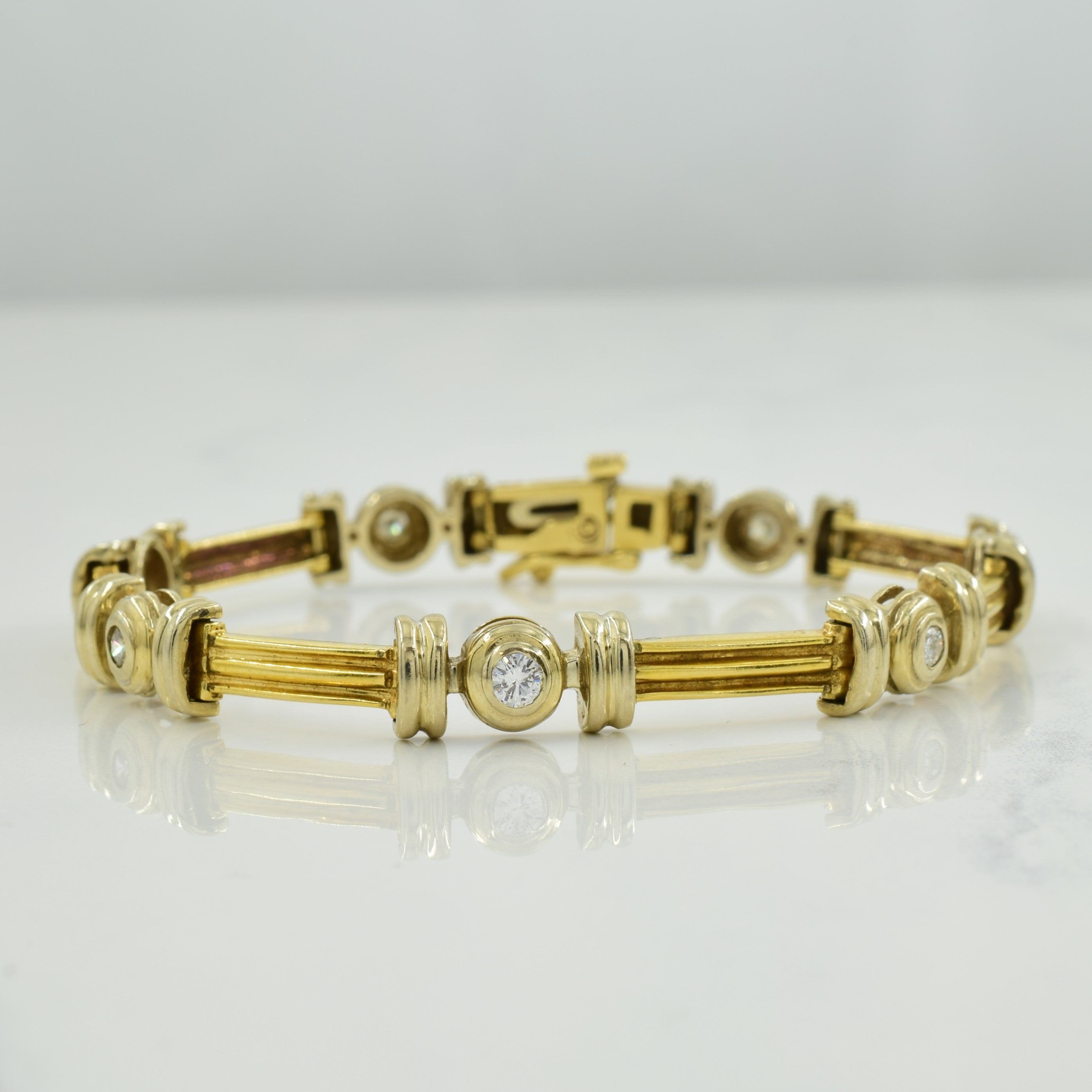 Two Tone Diamond Bracelet | 0.70ctw | 7" |