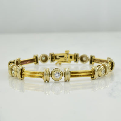 Two Tone Diamond Bracelet | 0.70ctw | 7