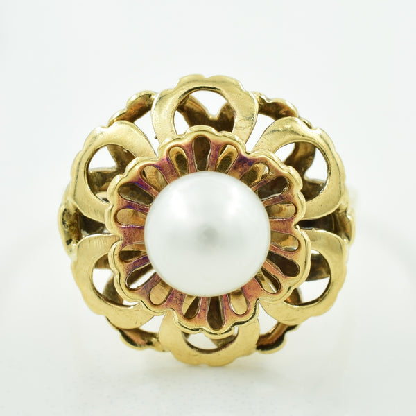 Cultured Pearl Cocktail Ring | 2.00ct | SZ 6.25 |