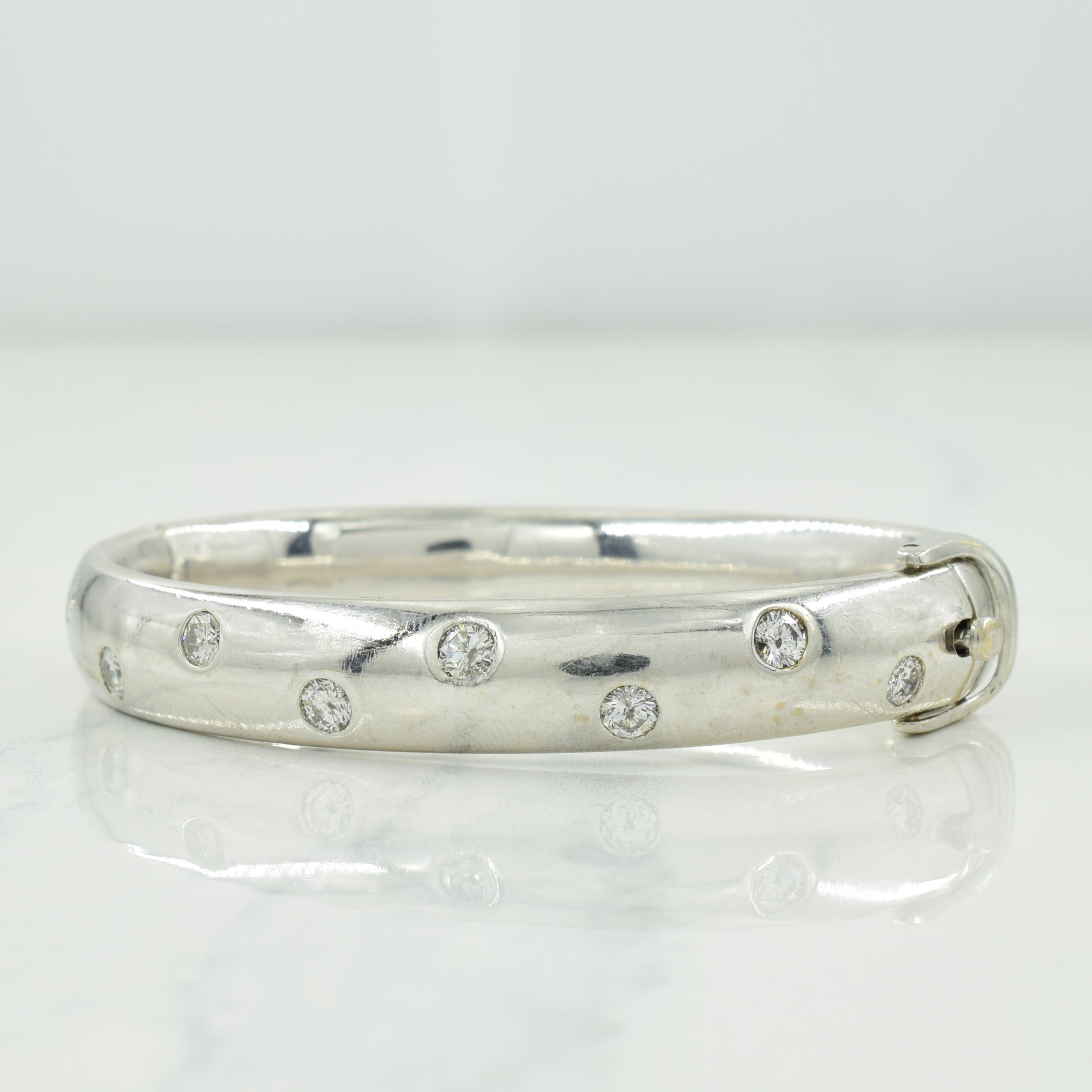 14k White Gold Diamond Bracelet | 1.44ctw | 7.5" |