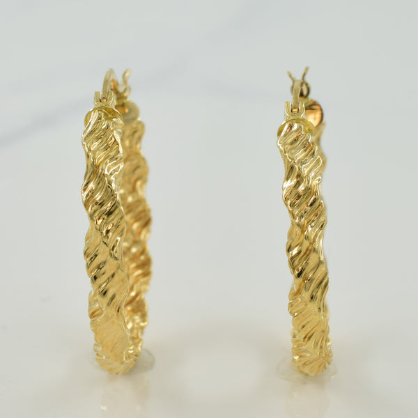 10k Yellow Gold Hoop Earrings |