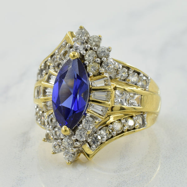 Blue & White Sapphire Ring | 4.00ctw | SZ 7 |