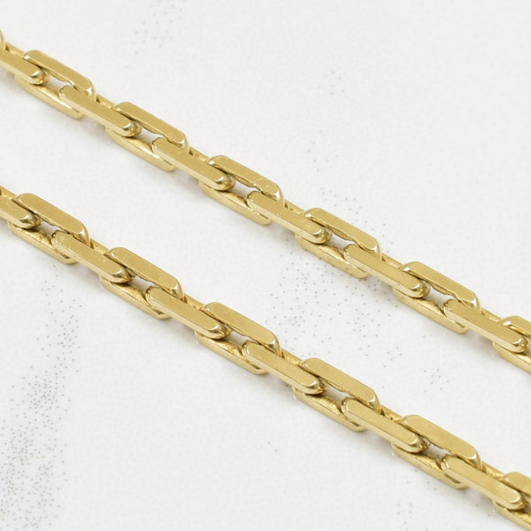 10k Yellow Gold Elongated Cable Chain | 20.25