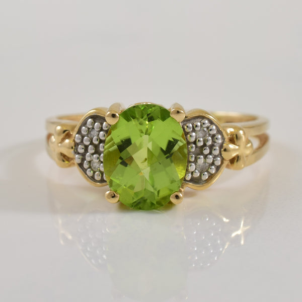 Peridot & Diamond Ring | 2.00ct, 0.02ctw | SZ 9 |