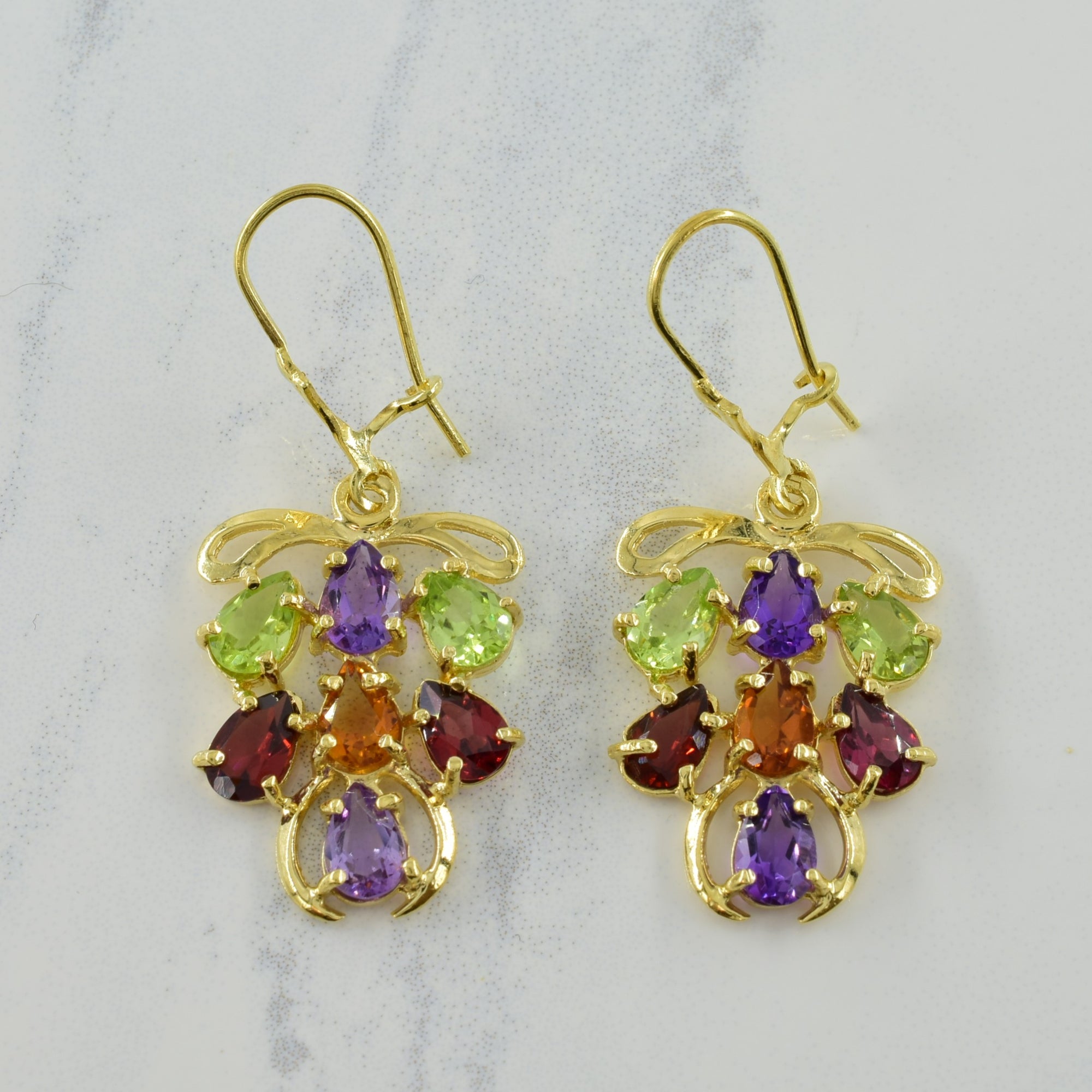 Multi Gemstone Earrings | 4.76ctw |