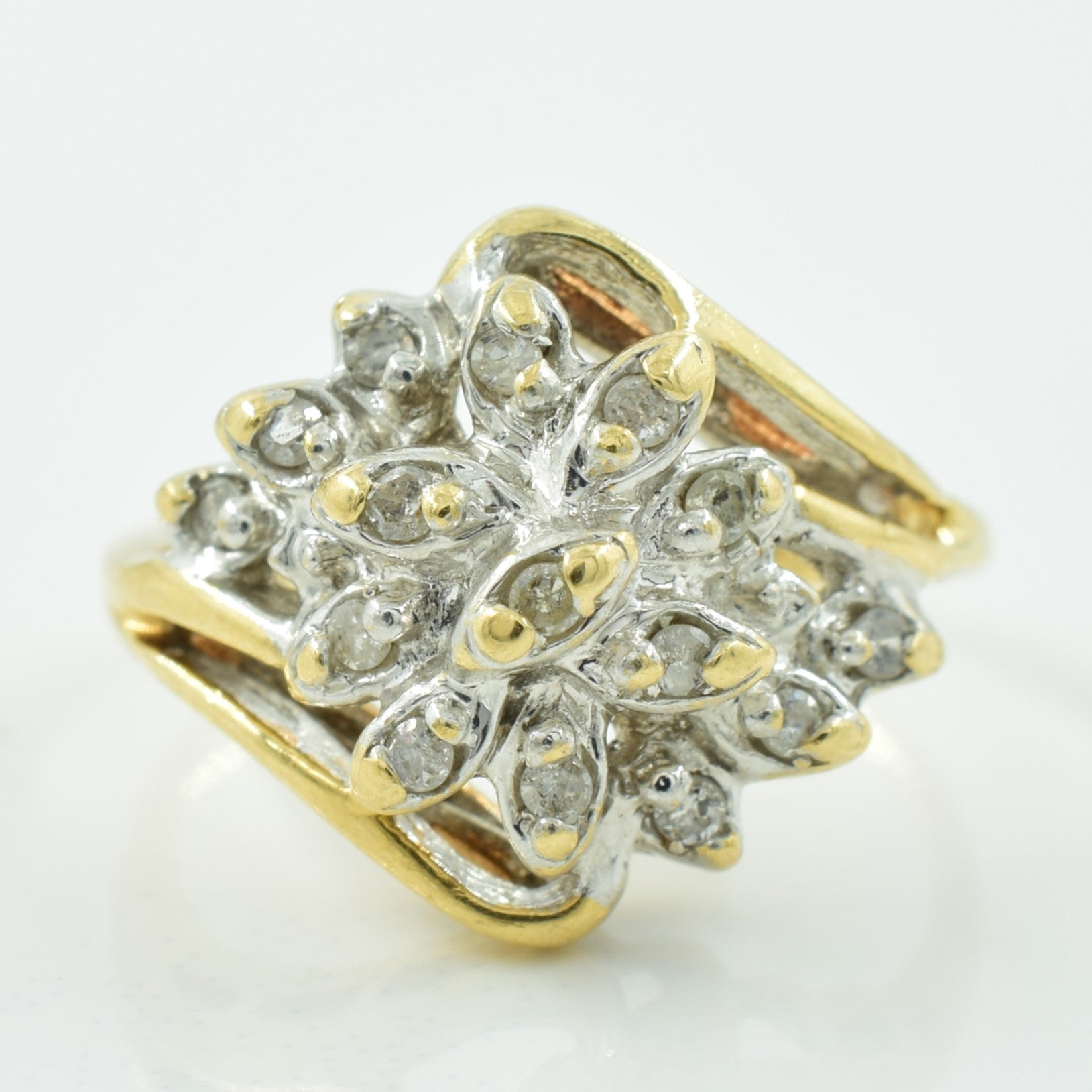 Petite Diamond Bypass Ring | 0.15ctw | SZ 2.25 |