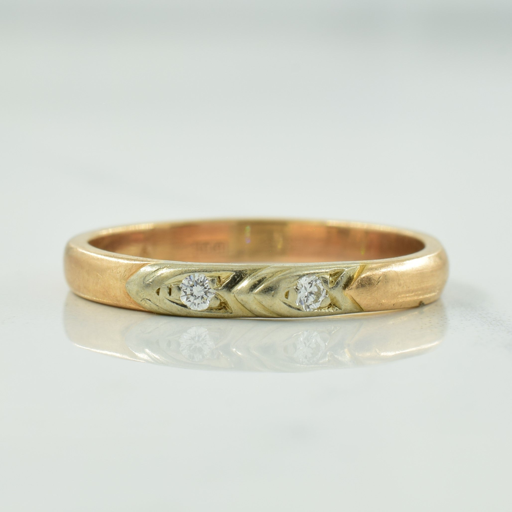 Two Stone Diamond Band | 0.06ctw | SZ 8.25 |