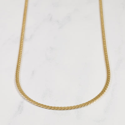 10k Yellow Gold Herringbone Chain | 20.5