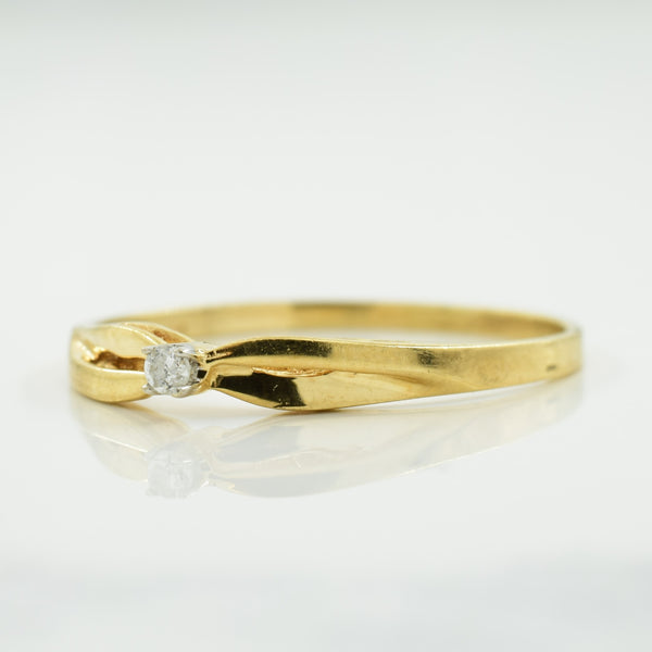 Tapered Solitaire Diamond Ring | 0.02ctw | SZ 7.25 |