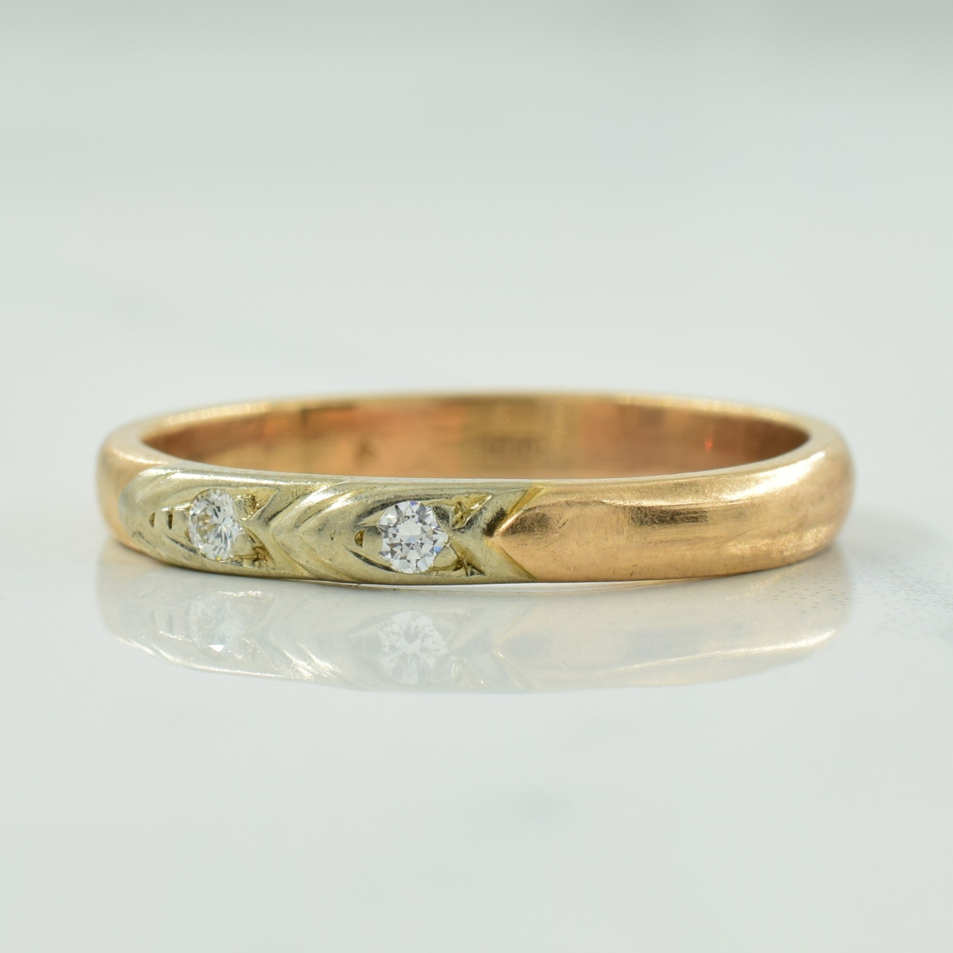 Two Stone Diamond Band | 0.06ctw | SZ 8.25 |