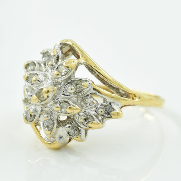 Petite Diamond Bypass Ring | 0.15ctw | SZ 2.25 |