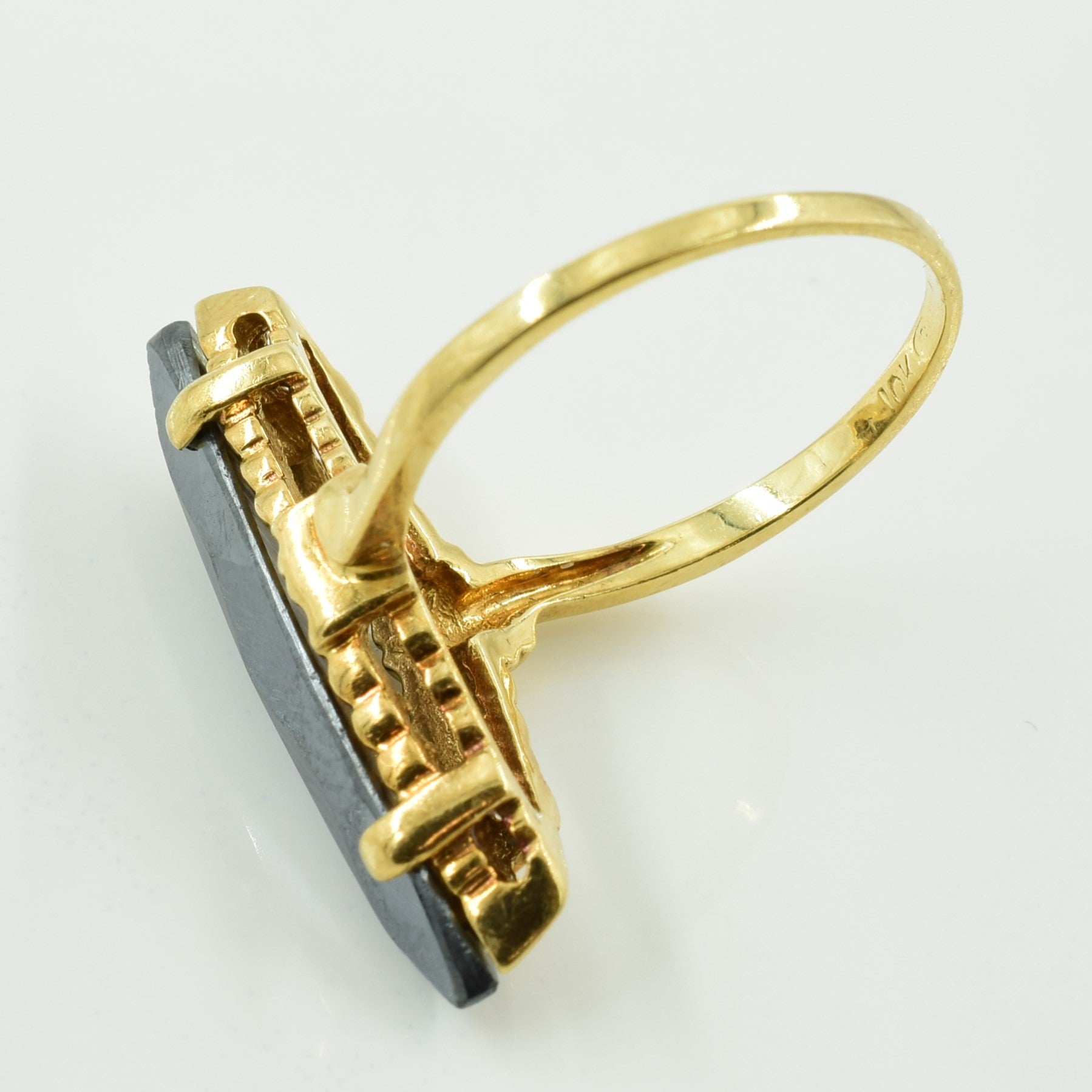 Bague en hématite taille marquise | 4,00 ct | Taille 6,75 | 