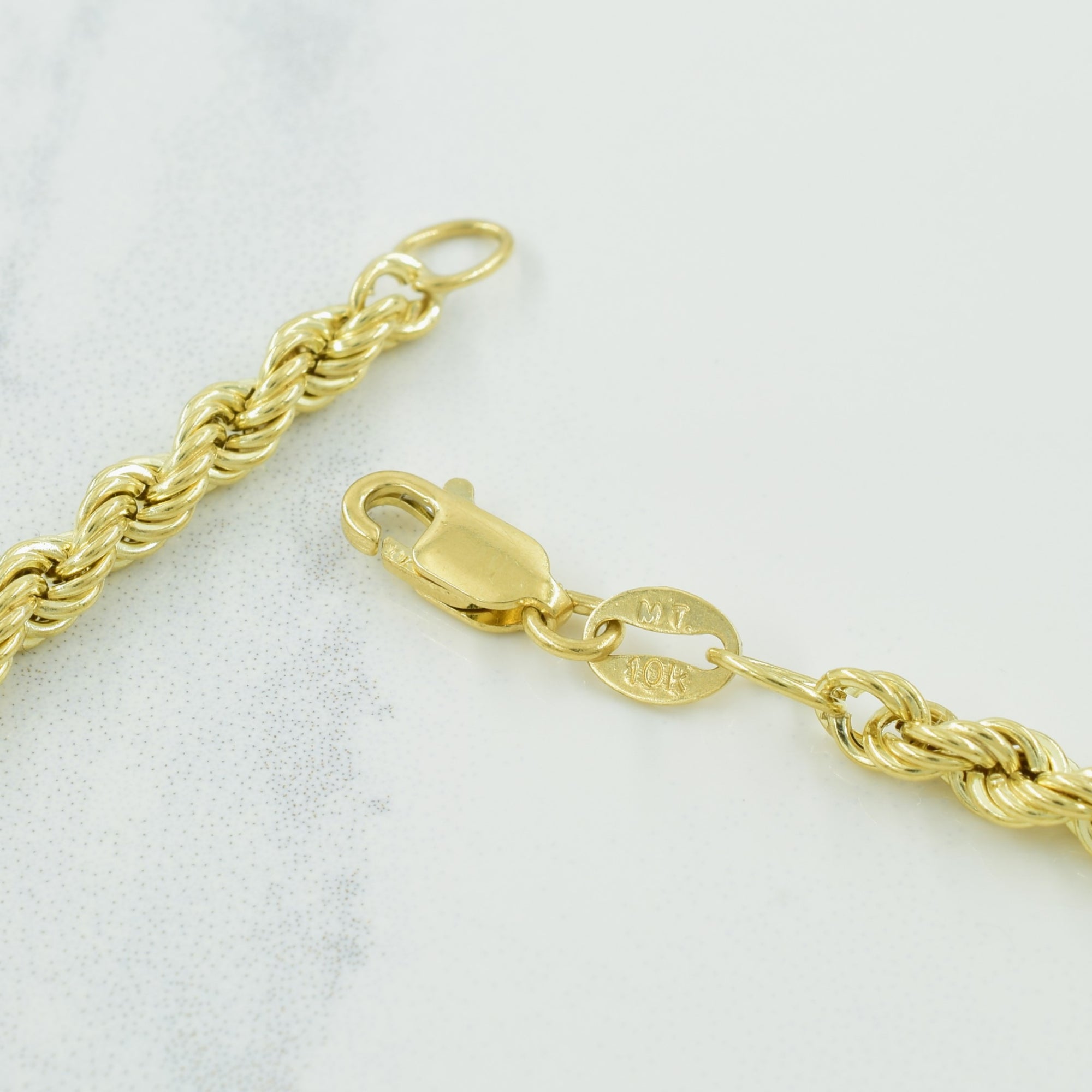 10k Yellow Gold Rope Chain | 20.5