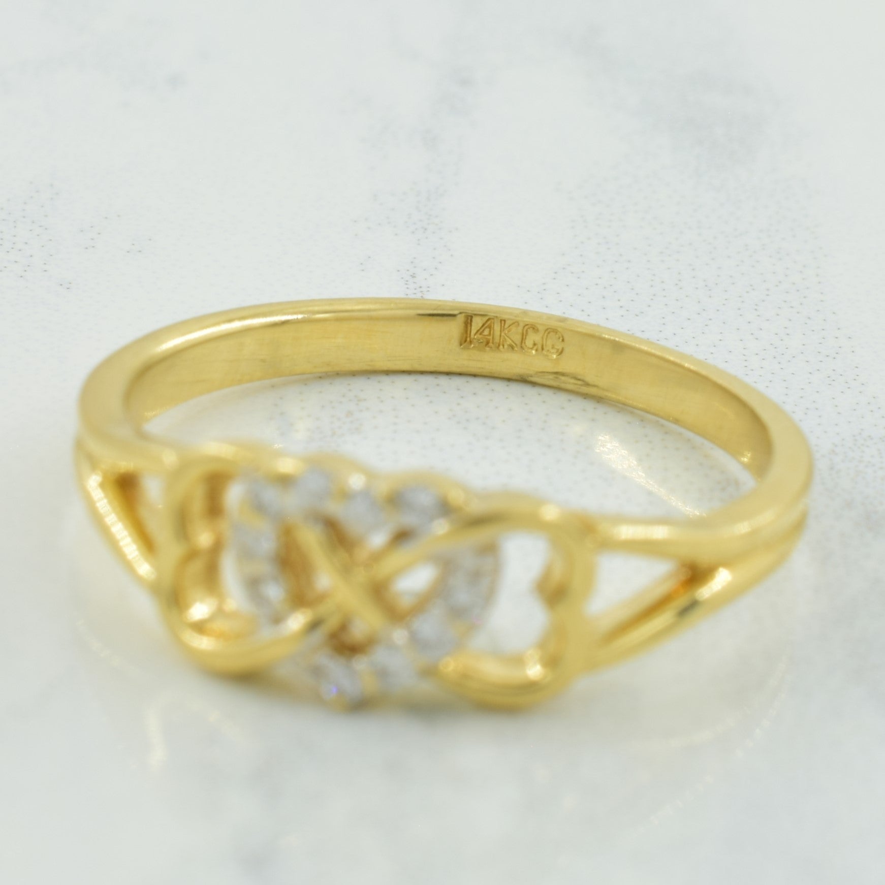 Diamond Heart Ring | 0.09ctw | SZ 9 |