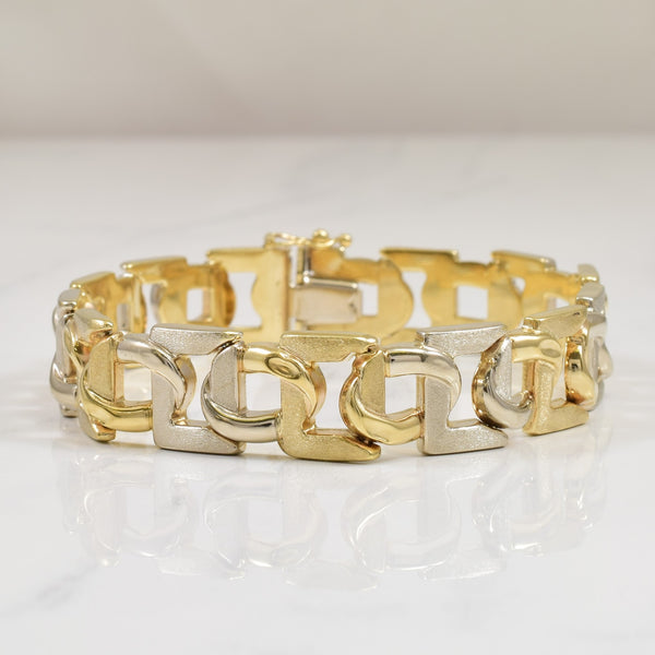 10k Two Tone Gold Bracelet | 7.5