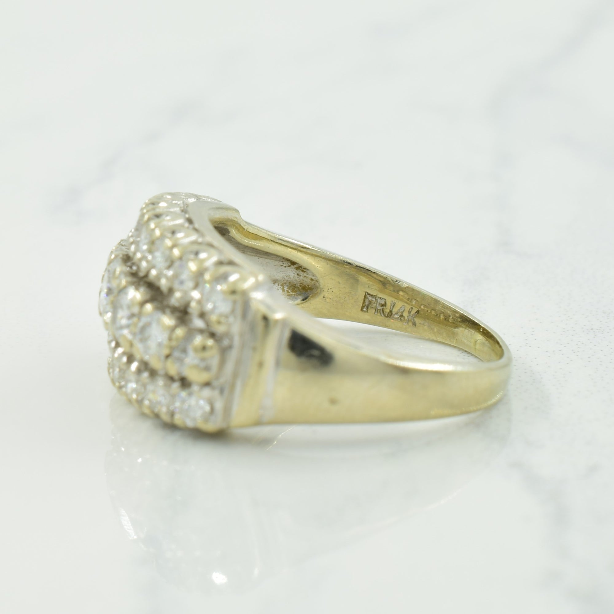 Three Row Diamond Ring | 0.86ctw | SZ 5.75 |