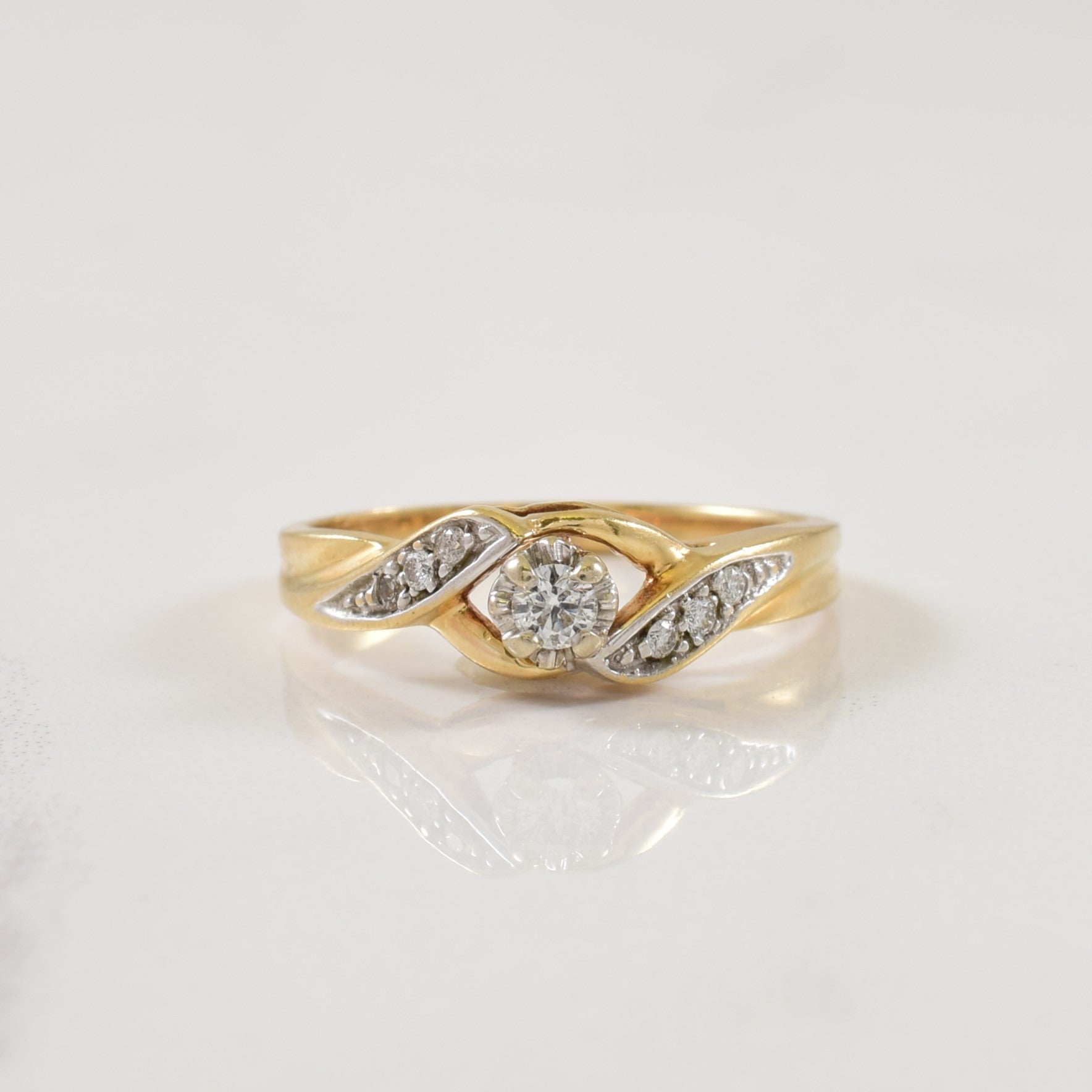 Diamond Bypass Ring | 0.10ctw | SZ 6 |
