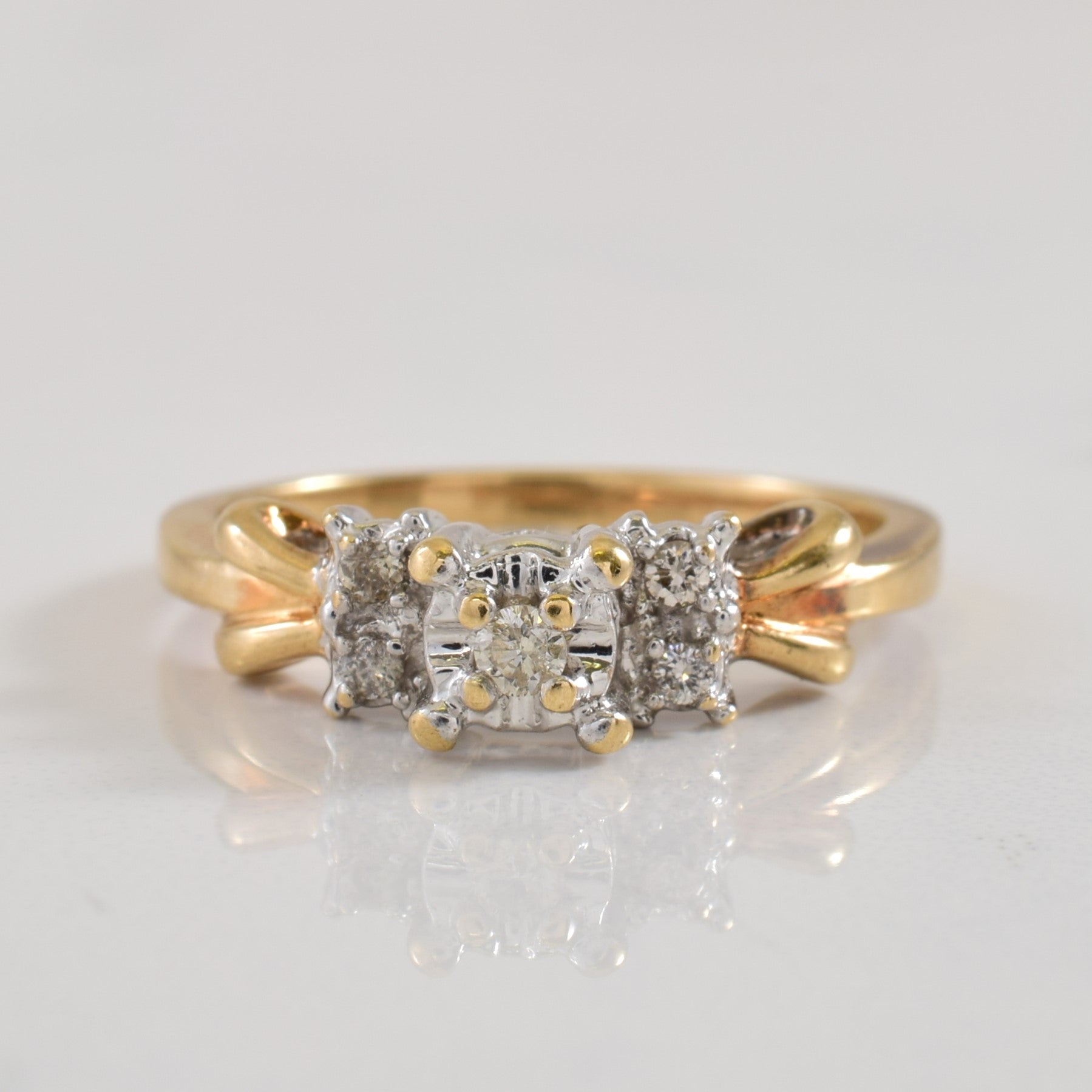 High Set Diamond Ring | 0.09ctw | SZ 6.75 |