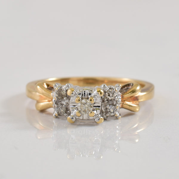 High Set Diamond Ring | 0.09ctw | SZ 6.75 |