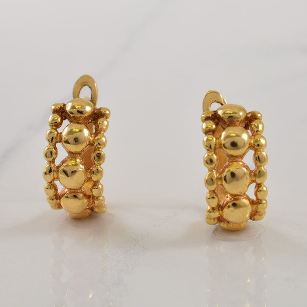 18k Yellow Gold Huggie Earrings |