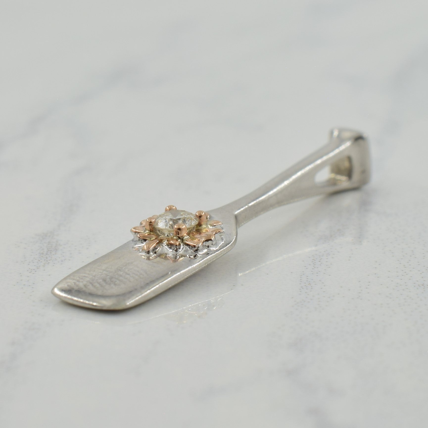 Sterling Silver & Yellow Gold Diamond Pendant | 0.09ct |
